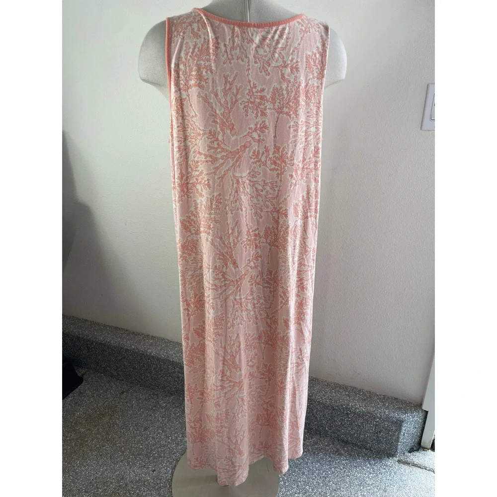 J Jill Sleep Womens‎ Large Ultrasoft Sleeveless Midi Night Gown Pink Midi Dress